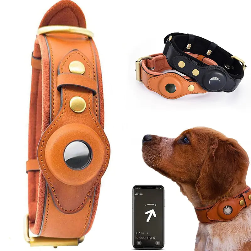 Premium Leather Anti-Lost Dog&