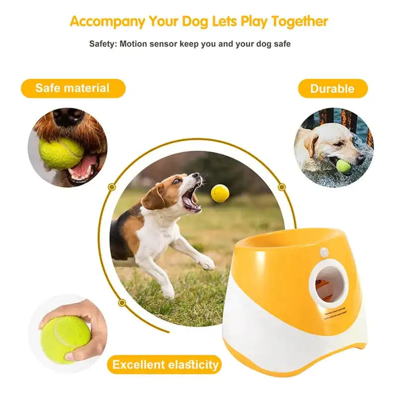 Interactive Tennis Ball Launcher Dog Toy